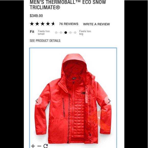 men's thermoball snow triclimate jacket review